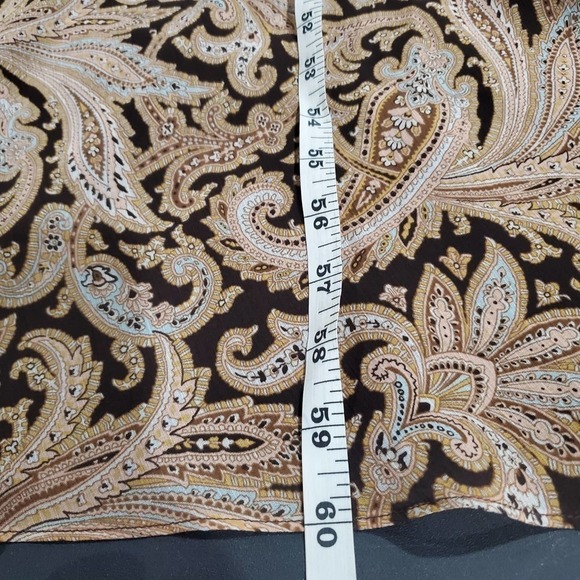 Lauren Ralph Lauren Dress Womens 6 Paisley Crinkle Georgette One Shoulder Gown - Picture 10 of 12